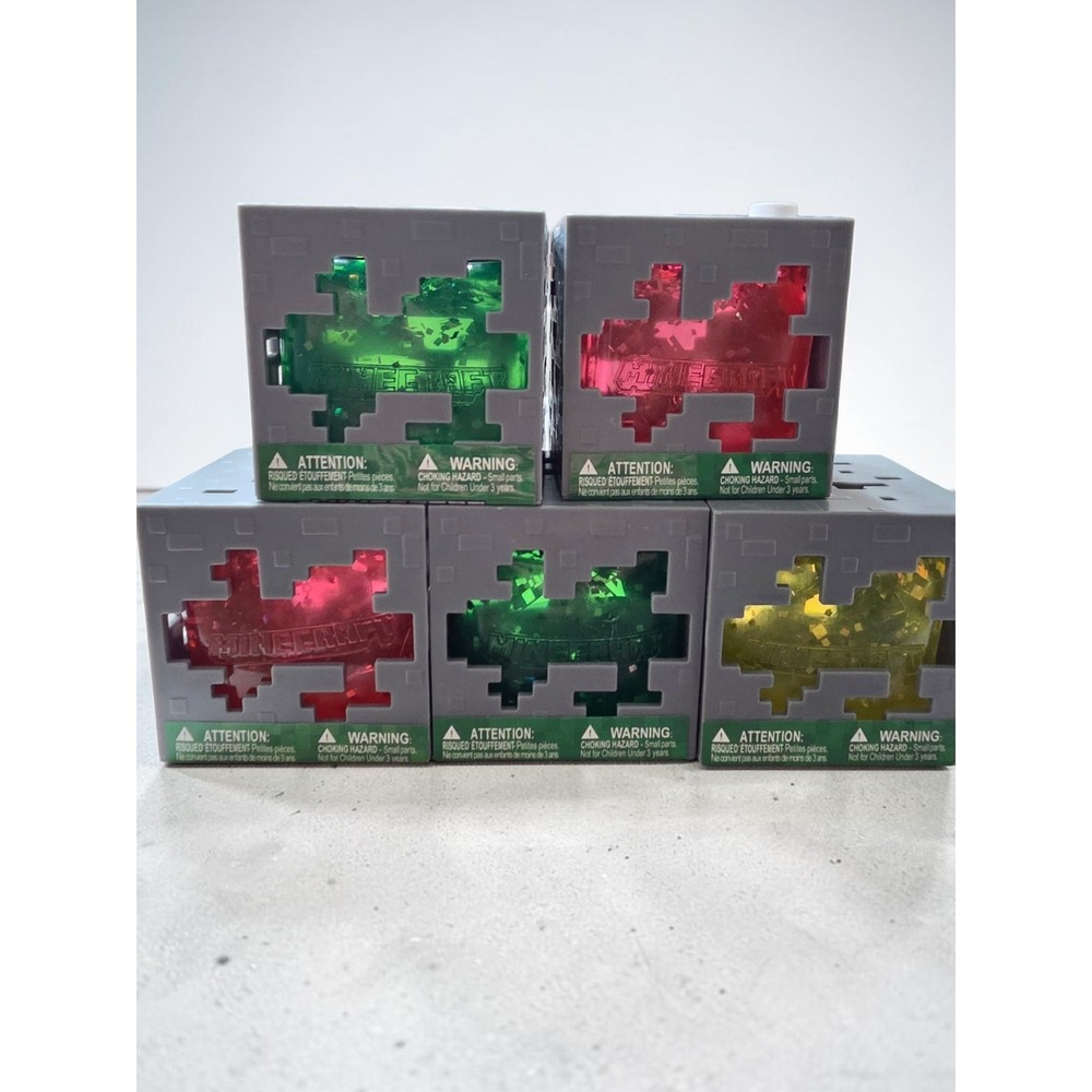 Minecraft Jelly Cubes Lot RARE Viral Squishy Bundle Set of 5 - Like Needoh
